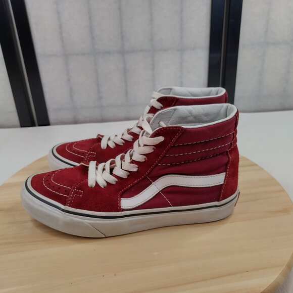 Vans SK8-Hi Tops Rumba Red & White Skate Shoes Sneakers US Women 6.5 / Men 5 - Picture 5 of 15